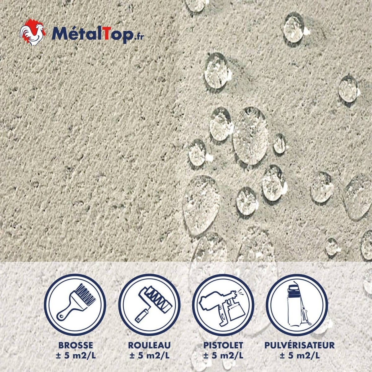 Hydrofuge Crepi - 1 L - Métaltop - 5