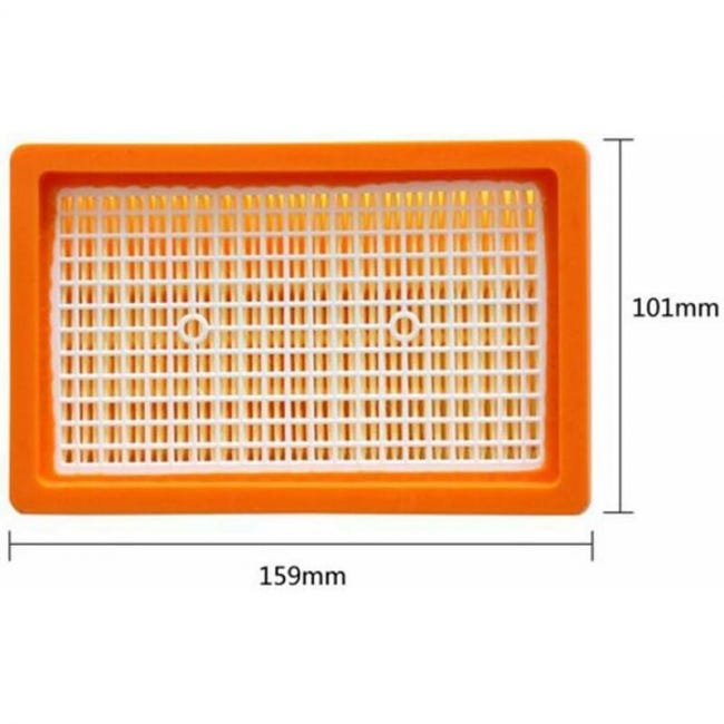 2 Filtres Plats Plissés De Rechange Pour Kärcher WD4 WD5 WD6 MV4 MV5 MV6 - Avec Brosse De Nettoyage