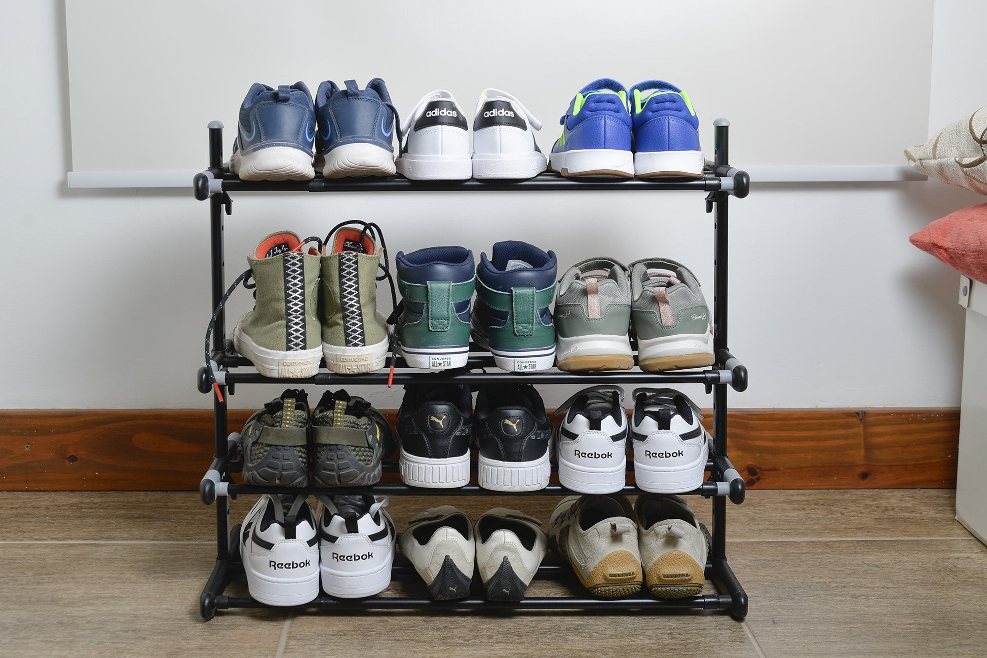 Zapatero Estrecho Perchero Con Barra De Ropa YheenLf Metal