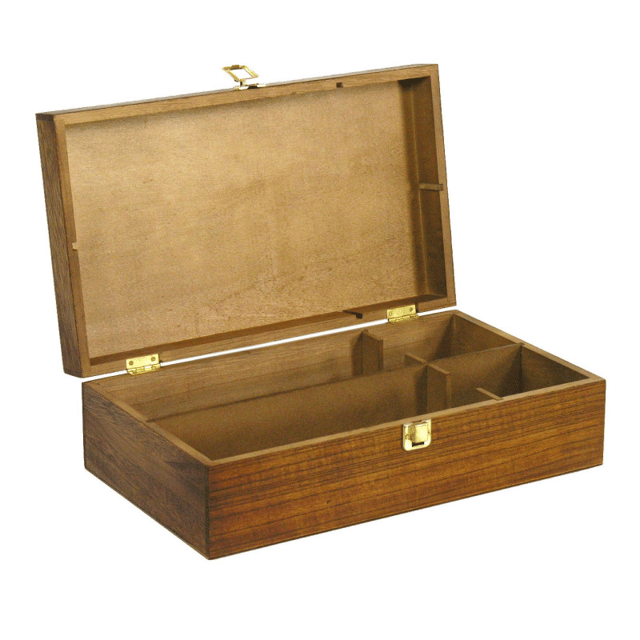 Cassetta portabottiglie noce chiaro 2 posti cm 36x21h11