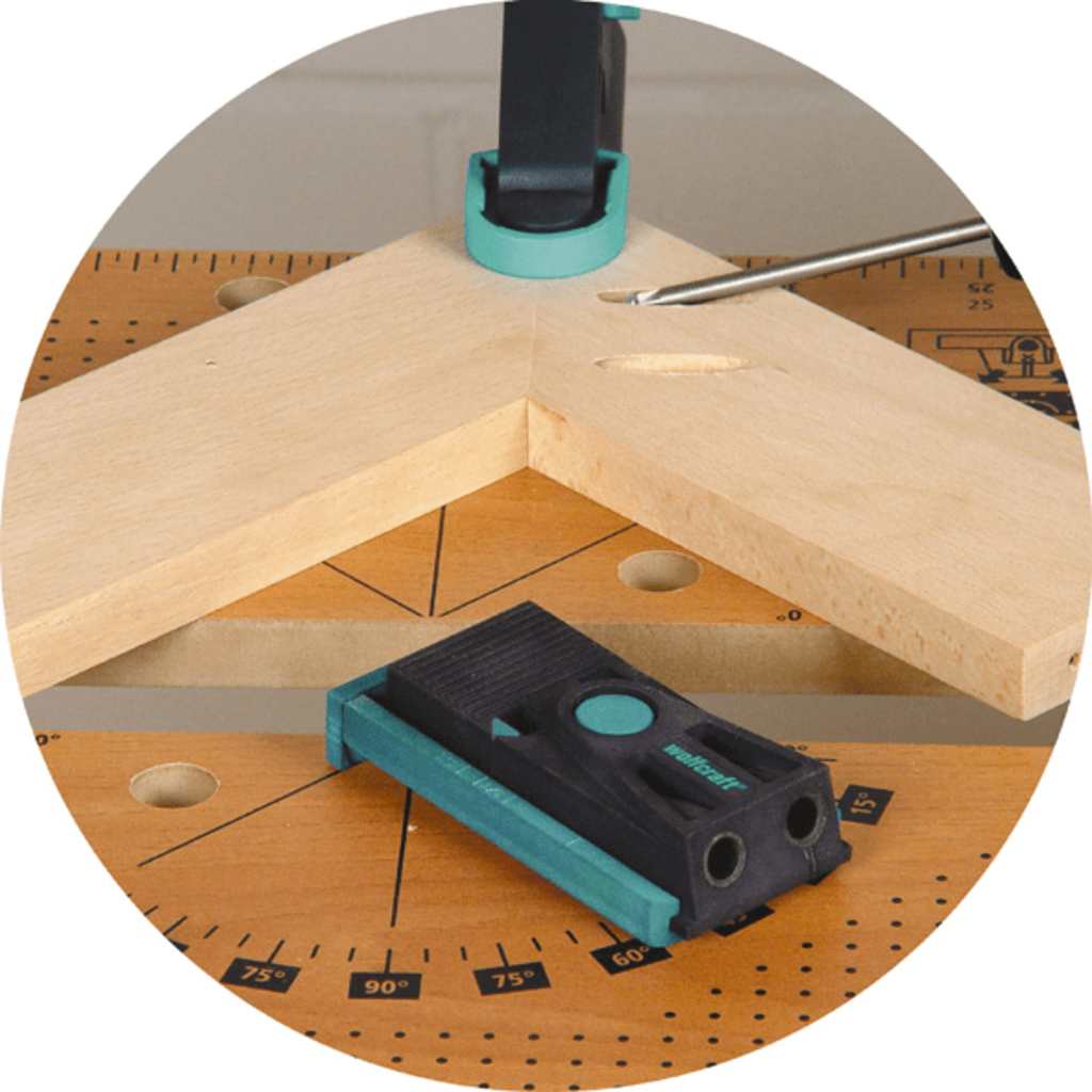 Coffret d'Assemblage Invisible Undercover Jig, Tête de vis Torx - Assemblage en angle, en T et à plat - wolfcraft 4642100 - 8