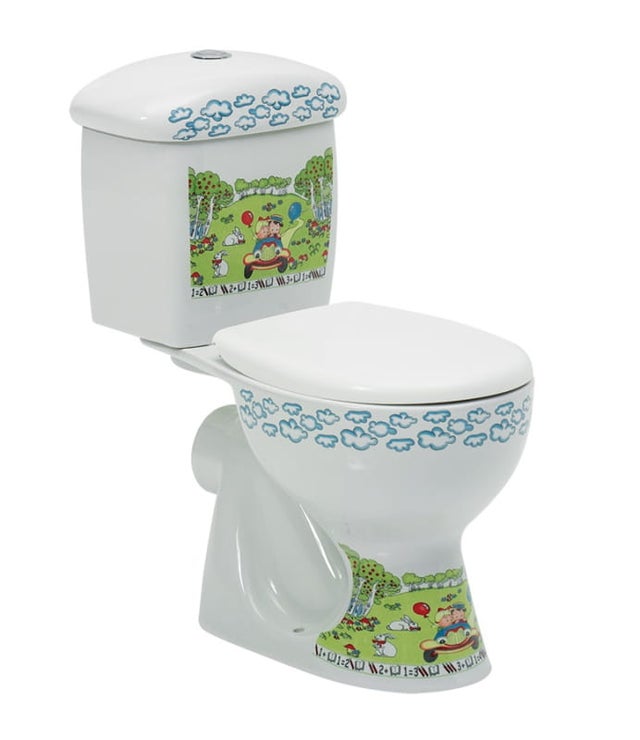 WC kompakt dla dzieci 56x32x61cm odpływ uniwersalny, spłuczka, deska biała, Yumurcak, CeraStyle