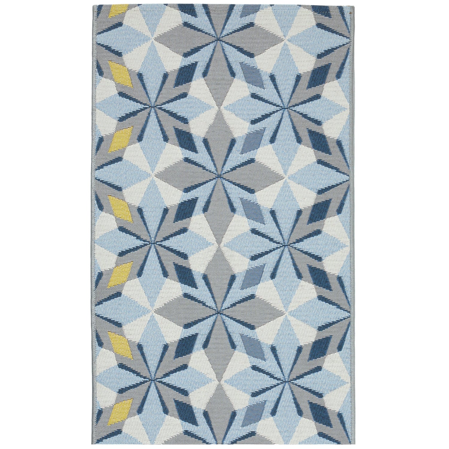 Dywan do kuchni, dywan do przedpokoju tkany na płasko SELENA 60x100 cm OEKO-TEX geometryczny niebieski