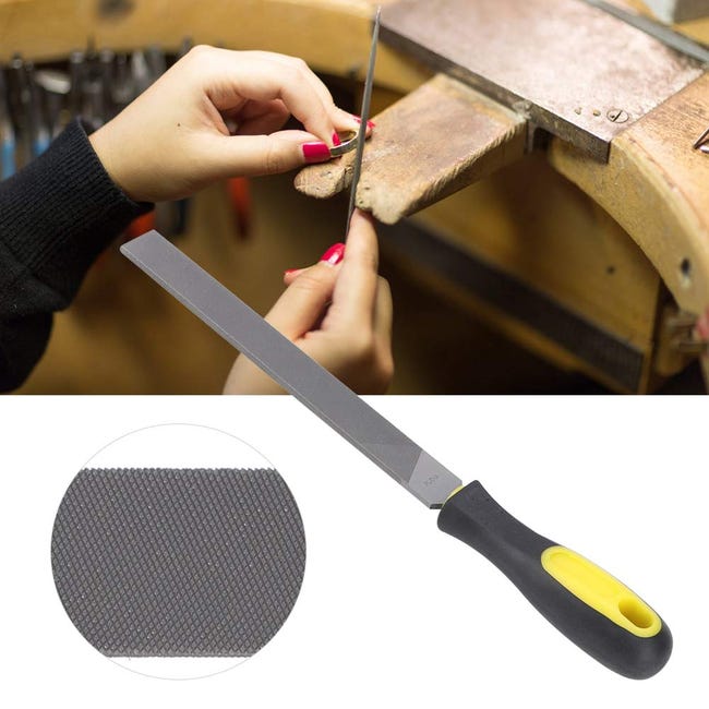 Lime plate de 8 pouces, lime métallique en acier au carbone T12 avec poignée ergonomique pour perceuses, lame de tondeuse à gazon, cisailles de jardin | Leroy Merlin Lime plate de 8 pouces, lime métallique en acier au carbone T12 avec poignée ergonomique pour perceuses, lame de tondeuse à gazon, cisailles de jardin | Leroy Merlin