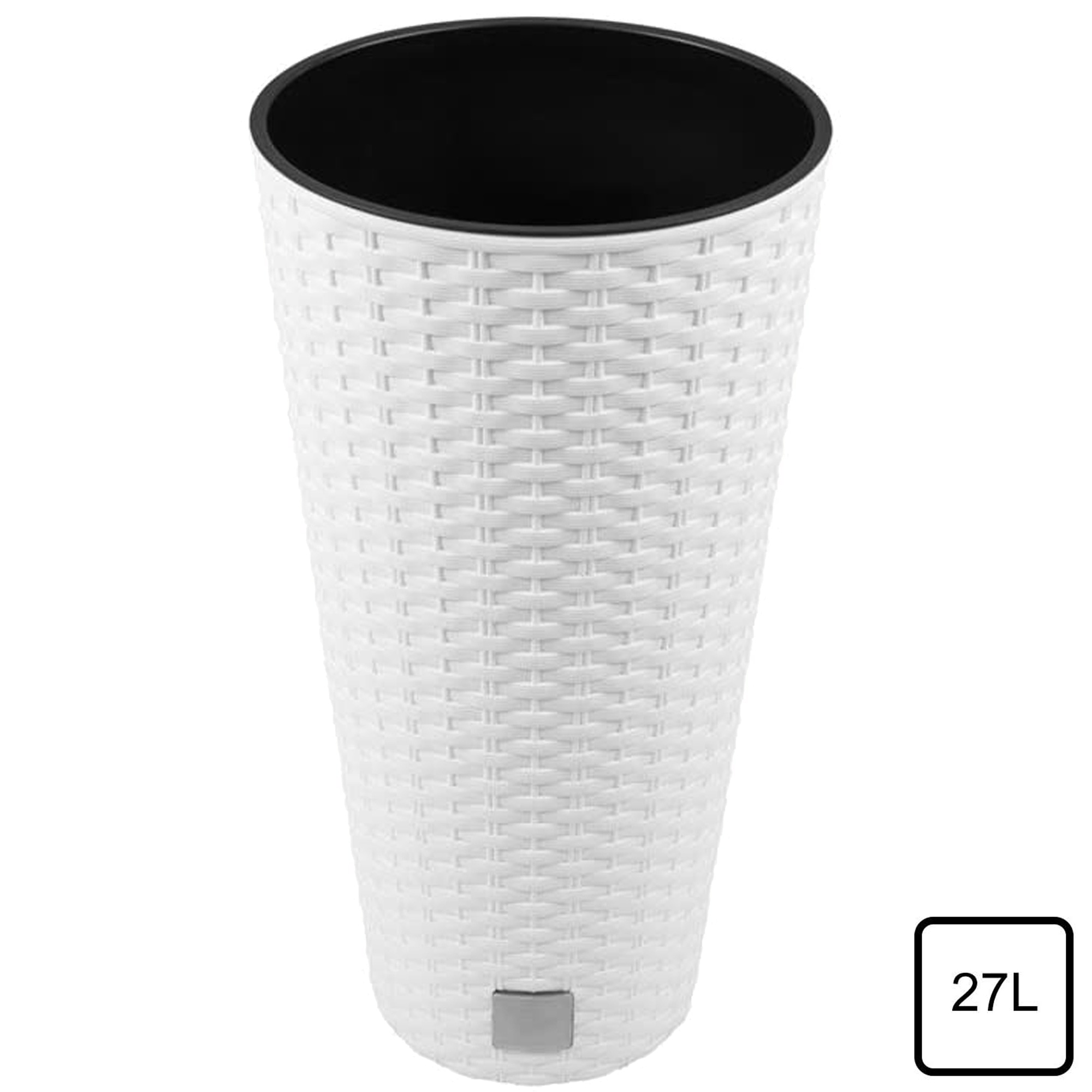 Vaso alto mod. tempo ar 300. 30x57 cm. bianco - 4
