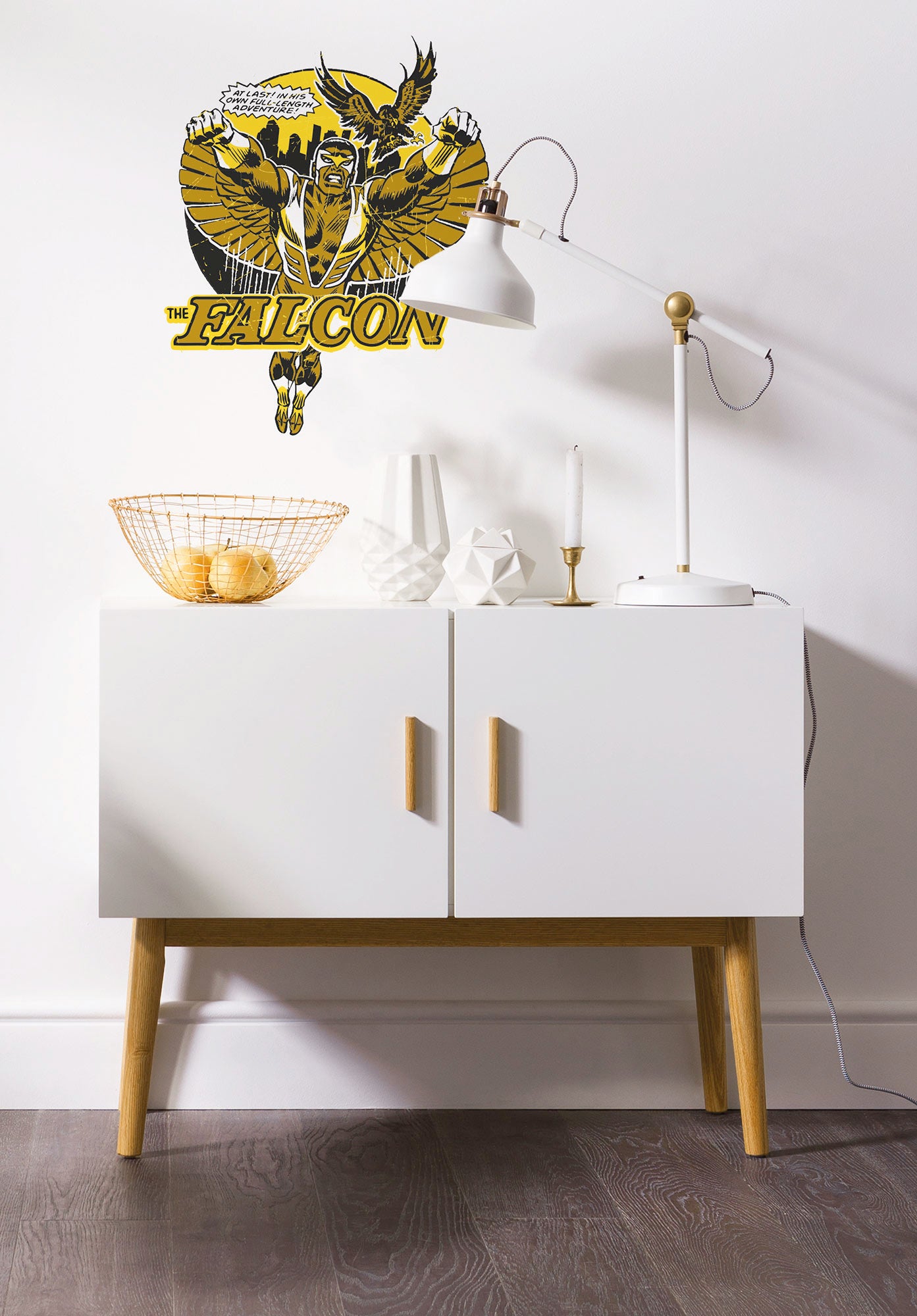 Stickers muraux de Komar - Marvel Falcon Gold Comic Classic - pièces ...