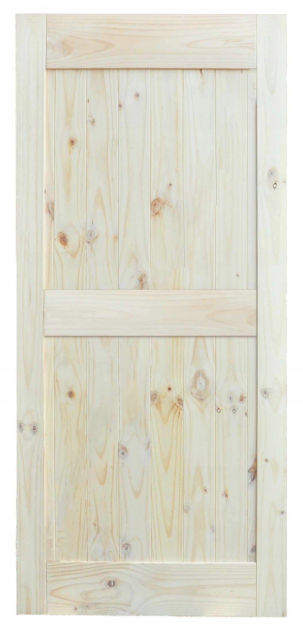 Drzwi przesuwne naturalne drewniane sosnowe Wood Loft A 95x212 cm od ręki