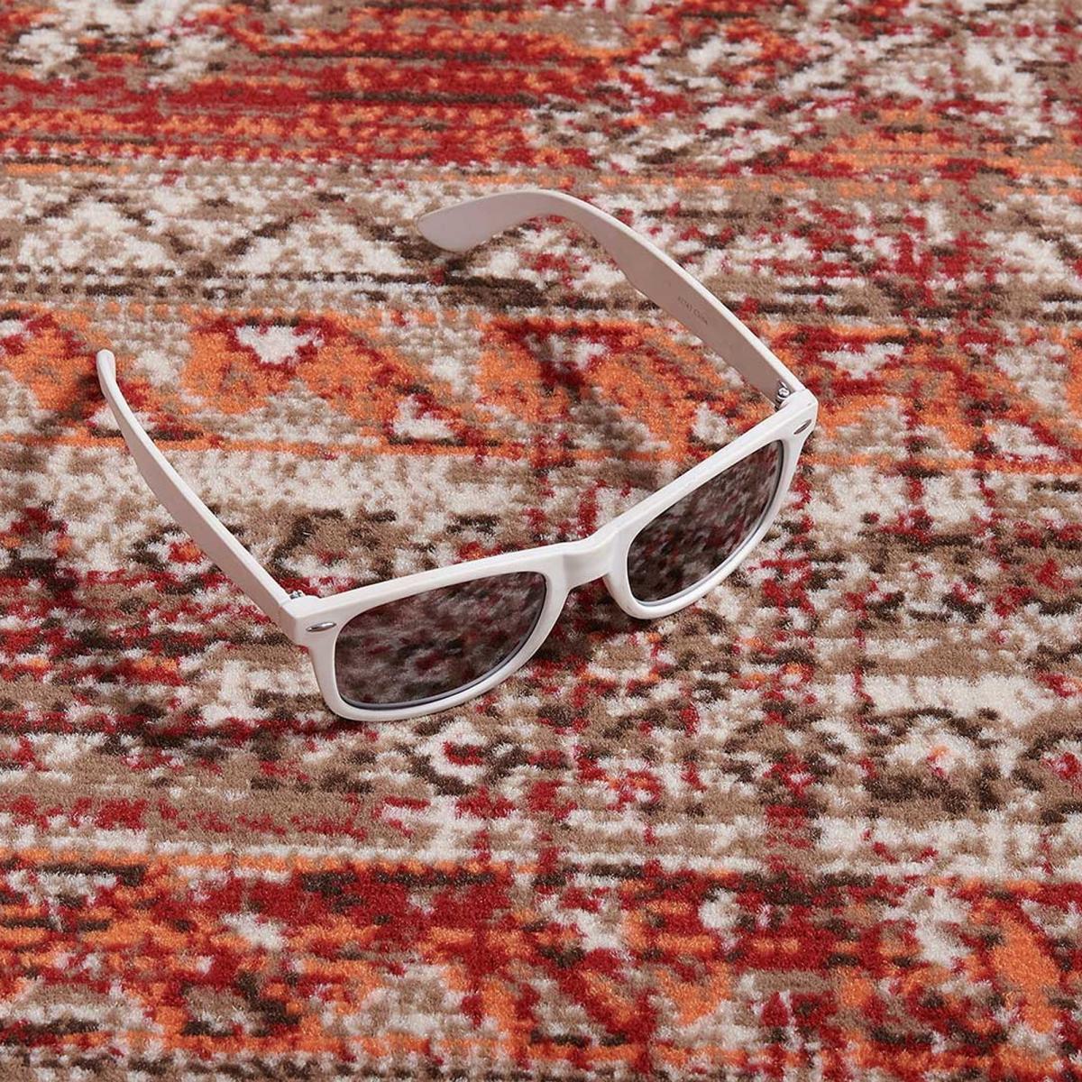 Tapis oriental 160x230 rectangle orange tissé motif ethnique LYN1 DAZOR - 3