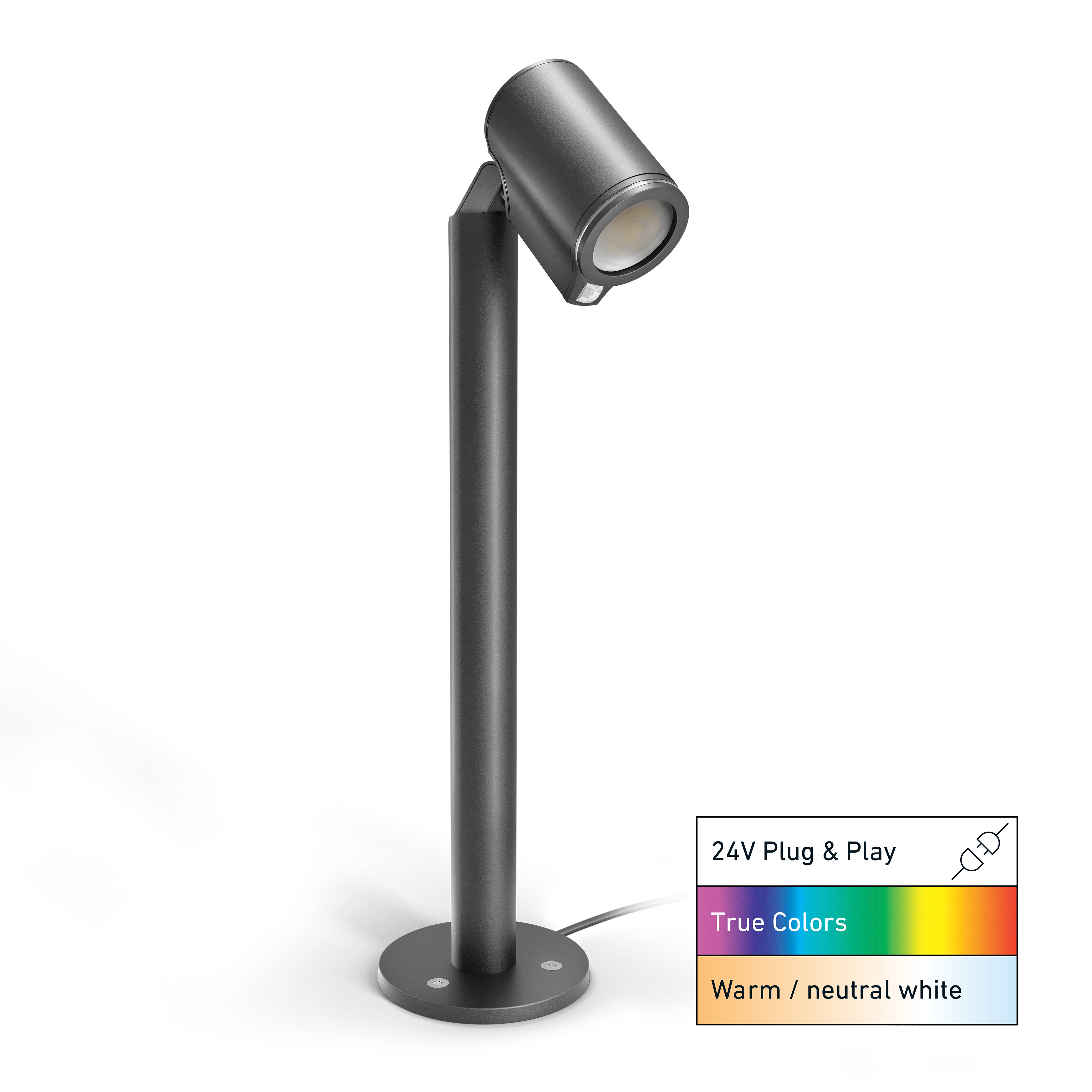 Steinel Baliza luminosa LED Spot Way SC 24 V, RGBWW, 16 millones de ...
