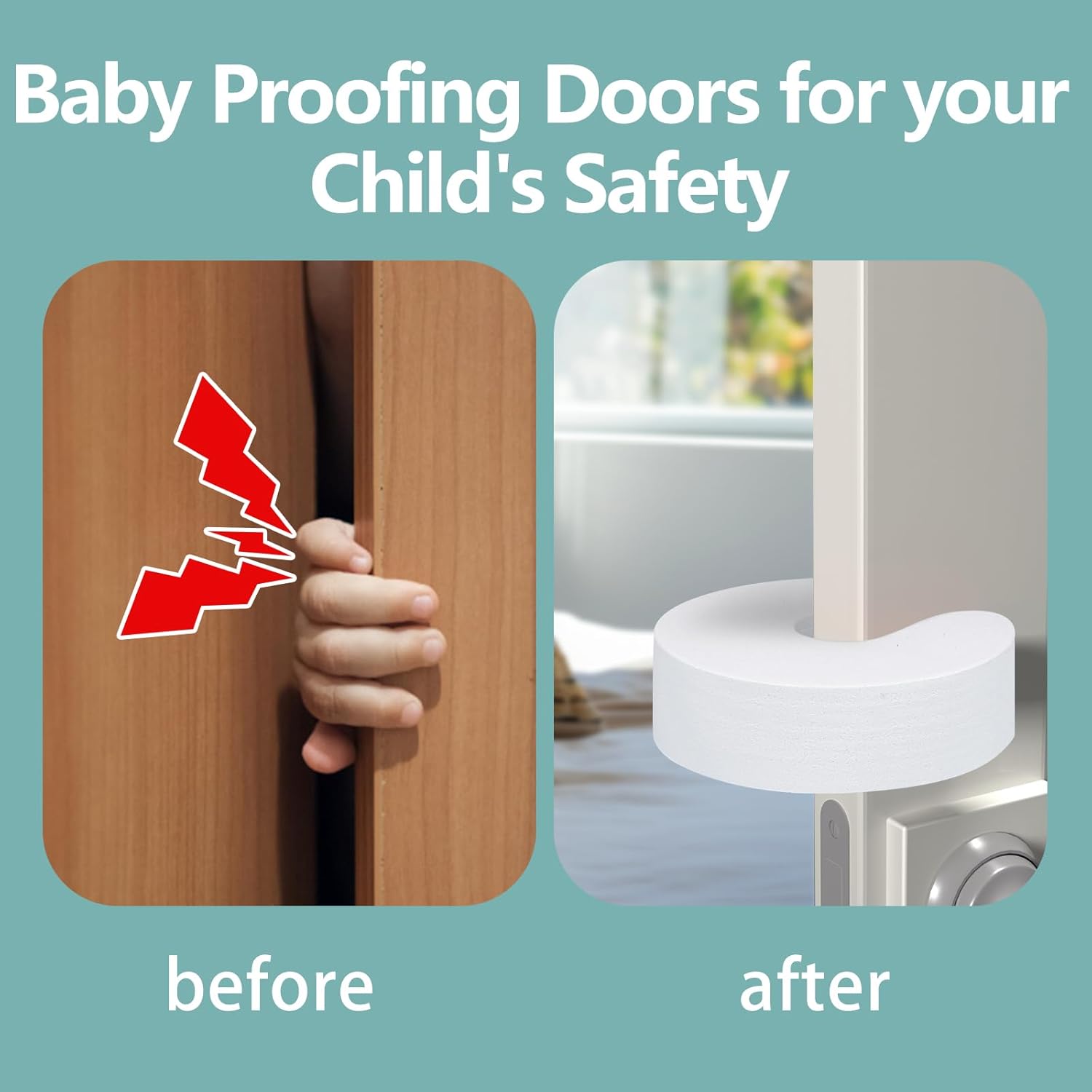 [2,2CM] 8 Pcs Amortisseur Bloque Porte,Bloc Porte Sécurité Bébé,Stop-Porte Mousse,Protection Doigt Enfant Securite - 3