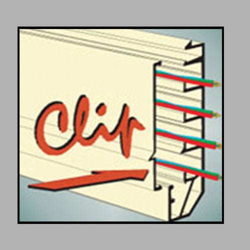 Plinthe électrique avec goulottes en PVC placage chêne verni Dinachoc P154 - 6