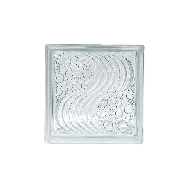 Bloco de vidro Wave Smart Ocean View | Dimensão 190x190x80 mm | Unidade de venda: caixa de 6 peças