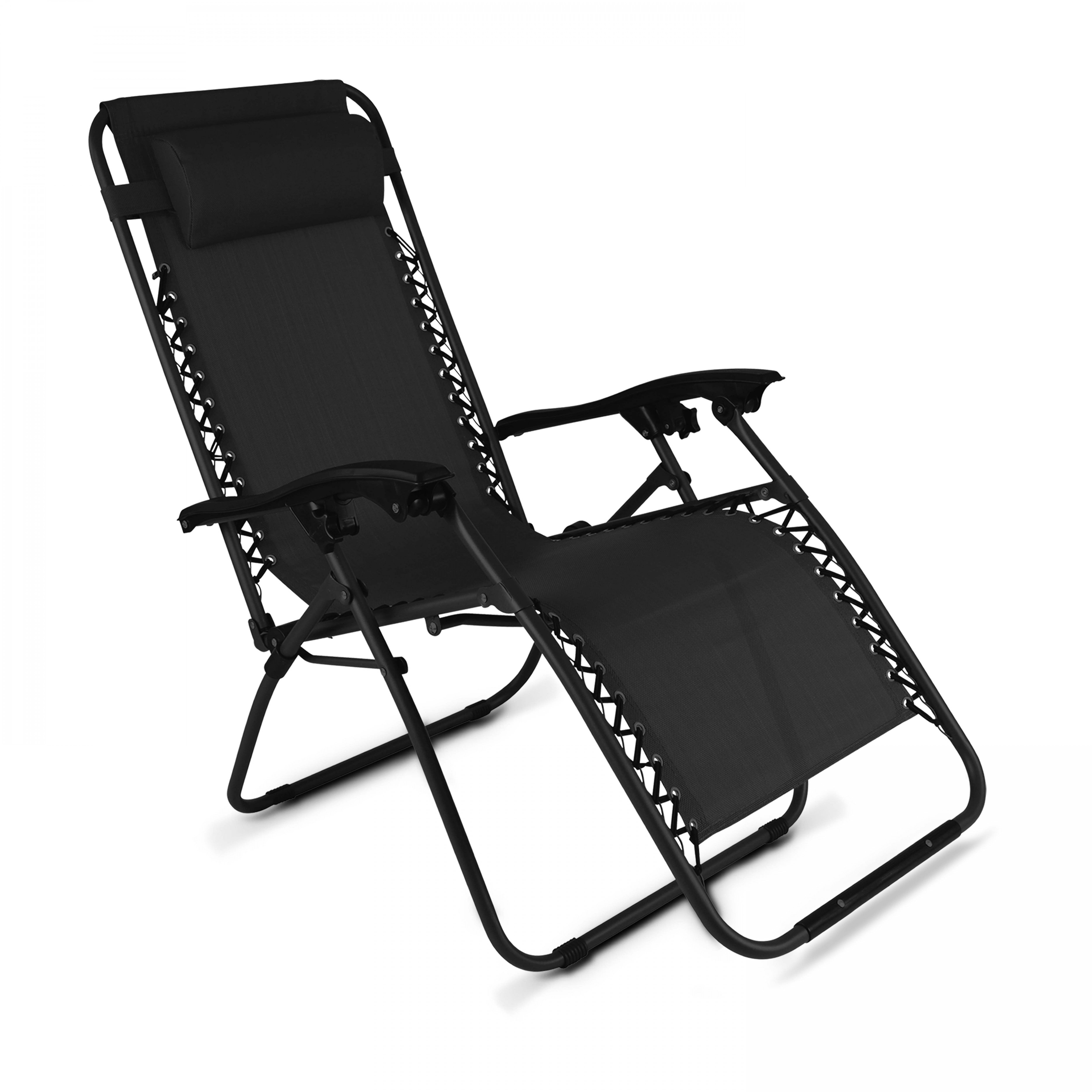 Lot de 2 fauteuils lounge en acier noir - 4
