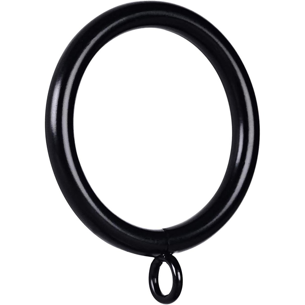 IFELS Lot de 40 anneaux de rideau en bronze avec clips, diamètre intérieur de 2,5 cm, convient pour une tringle jusqu'à 1,6 cm, finition polie, anneaux à clip de rideau