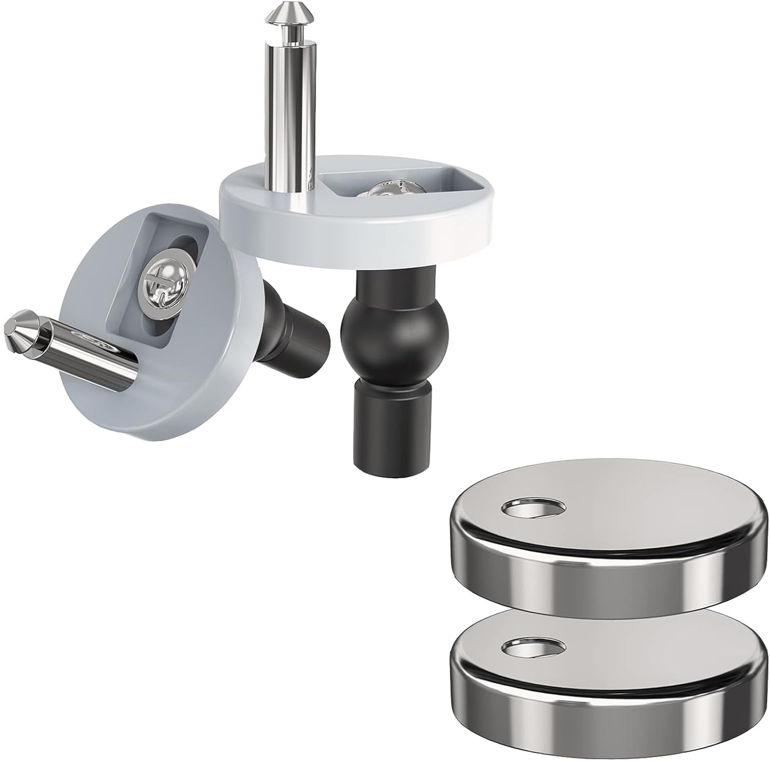 Zestaw 2 uniwersalnych zawiasów do deski sedesowej – zawiera śruby i uszczelki