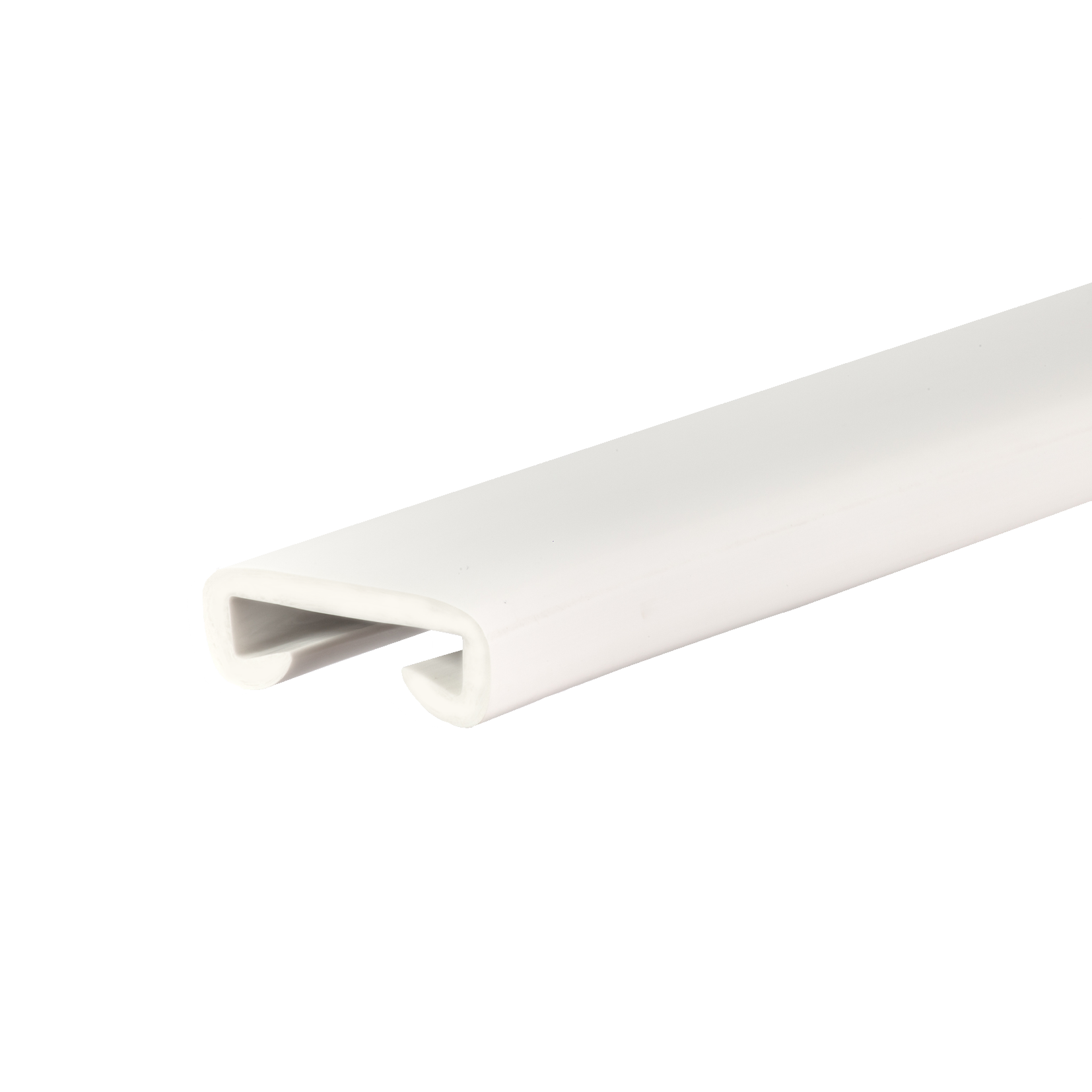 QUEST Profil poręczowy, poręczówka PCV LUX 40x8 mm, listwa poręczowa, okładzina poręczowa, biały, 1 m