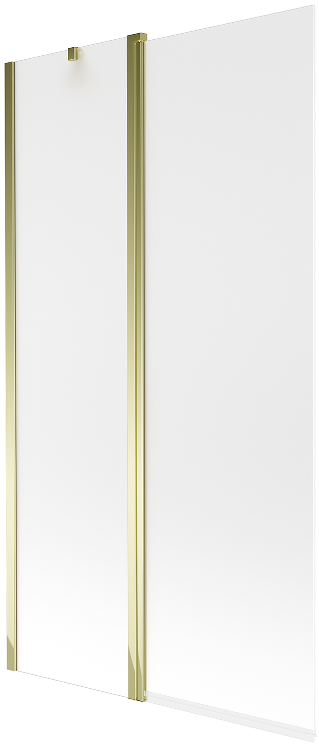 Mexen Flip parawan nawannowy 2-skrzydłowy 100 x 150 cm, szron, złoty - 894-100-101-50-30