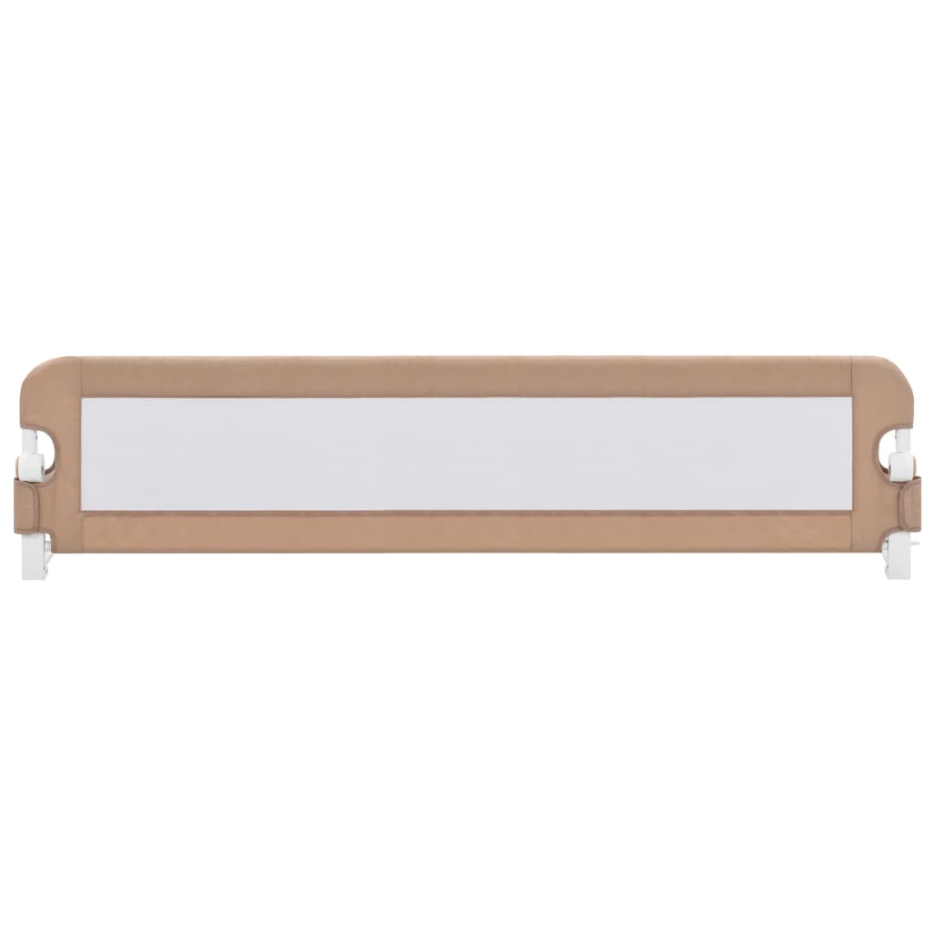 Barandilla de seguridad cama de niño poliéster taupe 180x42 cm vidaXL - 8