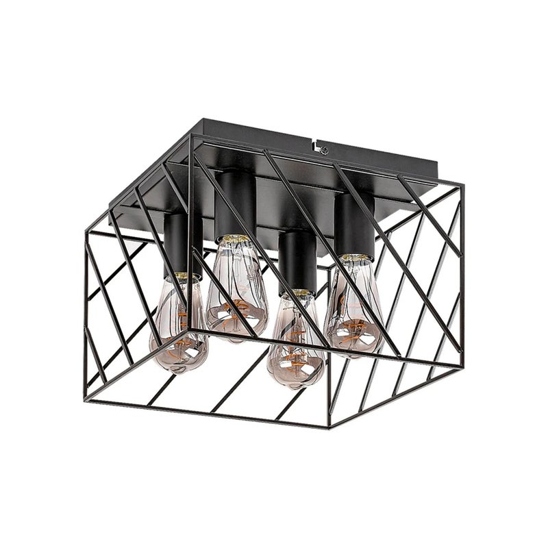Lampa sufitowa Boroo czarna 4xE27x25W metal wym:21,5x30x30cm IP20 Rabalux