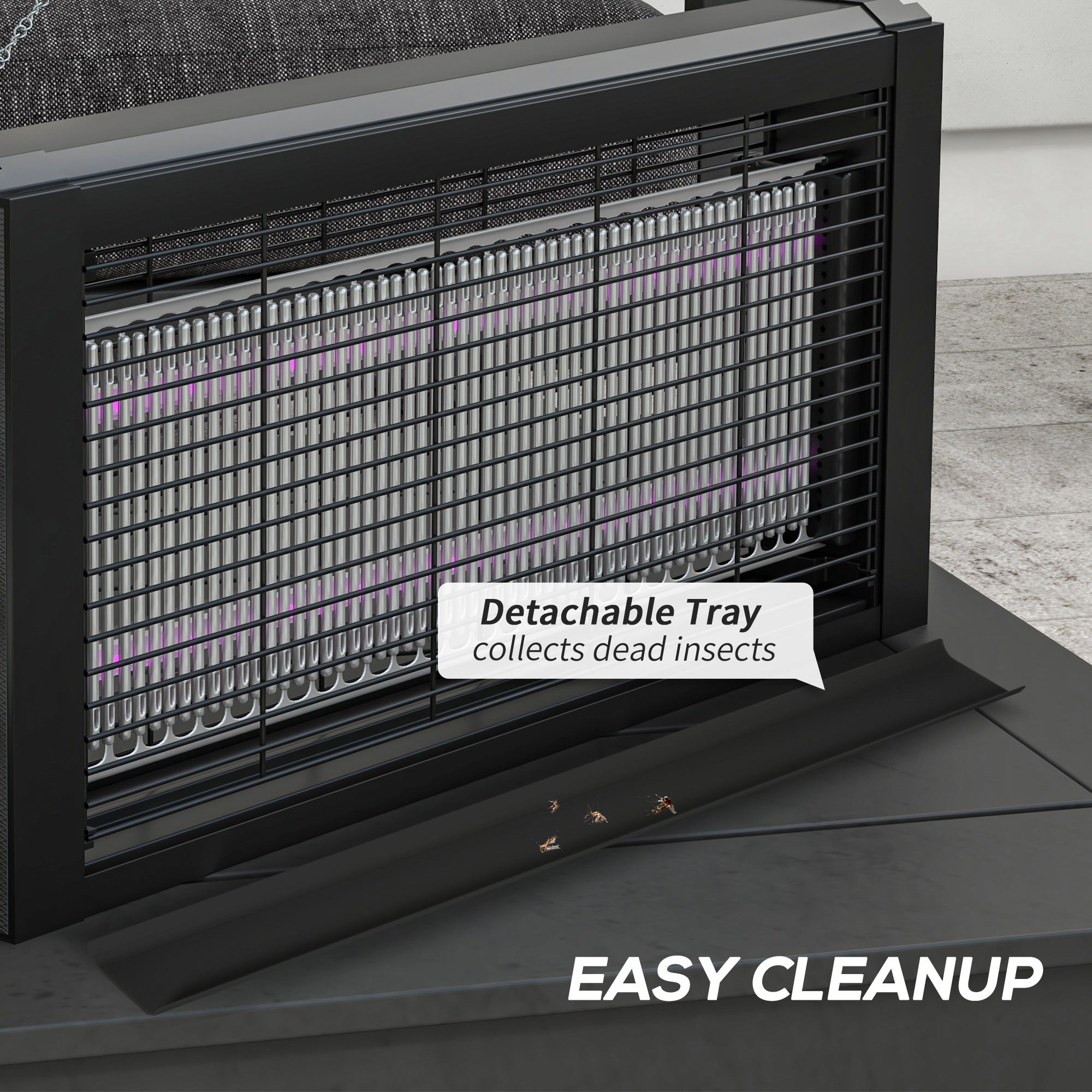 Lampe anti-insectes ABS HOMCOM - 8