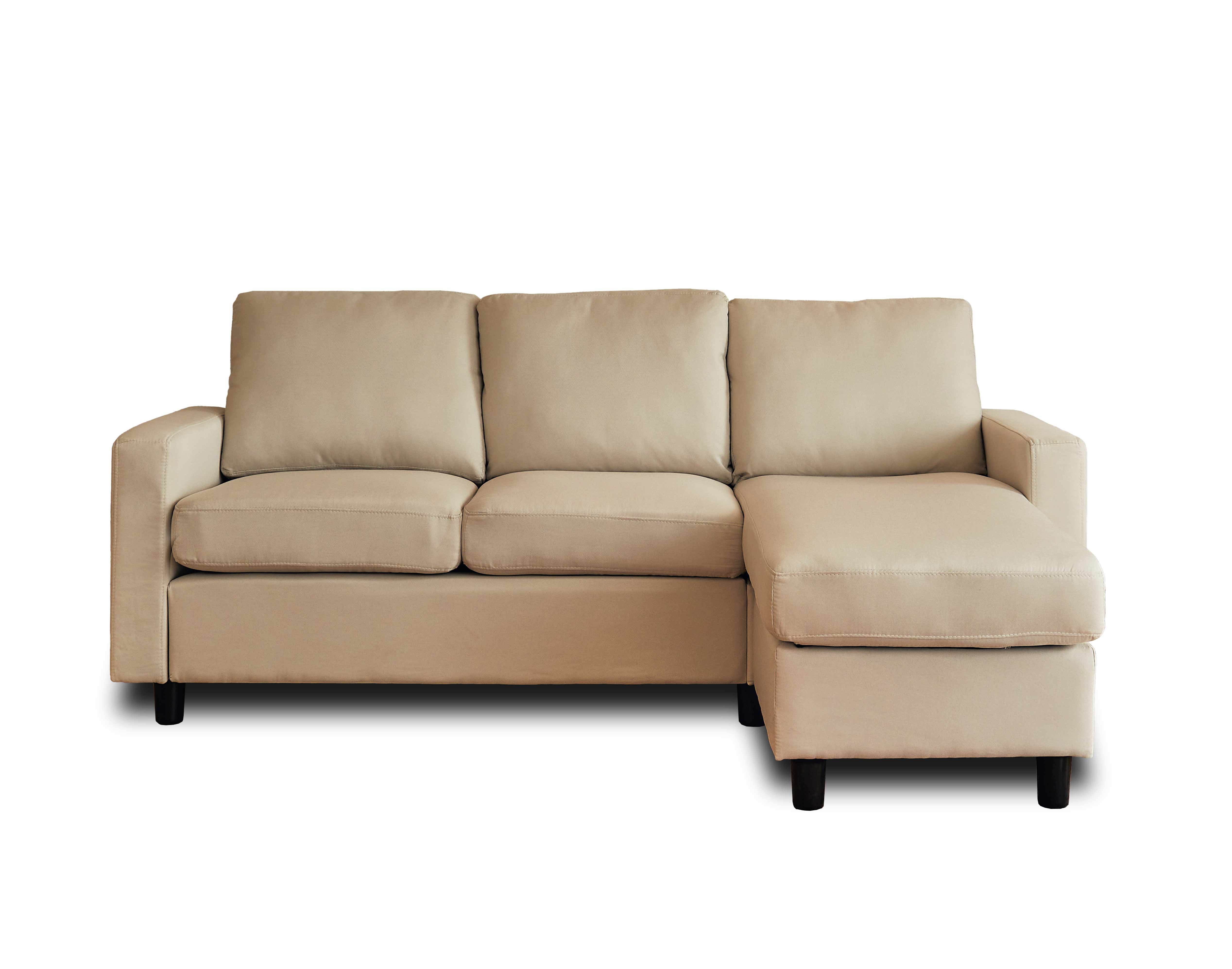 Canapé d'angle réversible 4 places en tissu beige - VIANON - Best Mobilier - 7