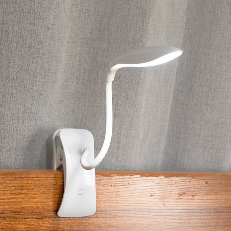 Lampa do czytania LED – akumulatorowa lampa biurkowa z klipsem i kablem USB, 3 poziomy jasności
