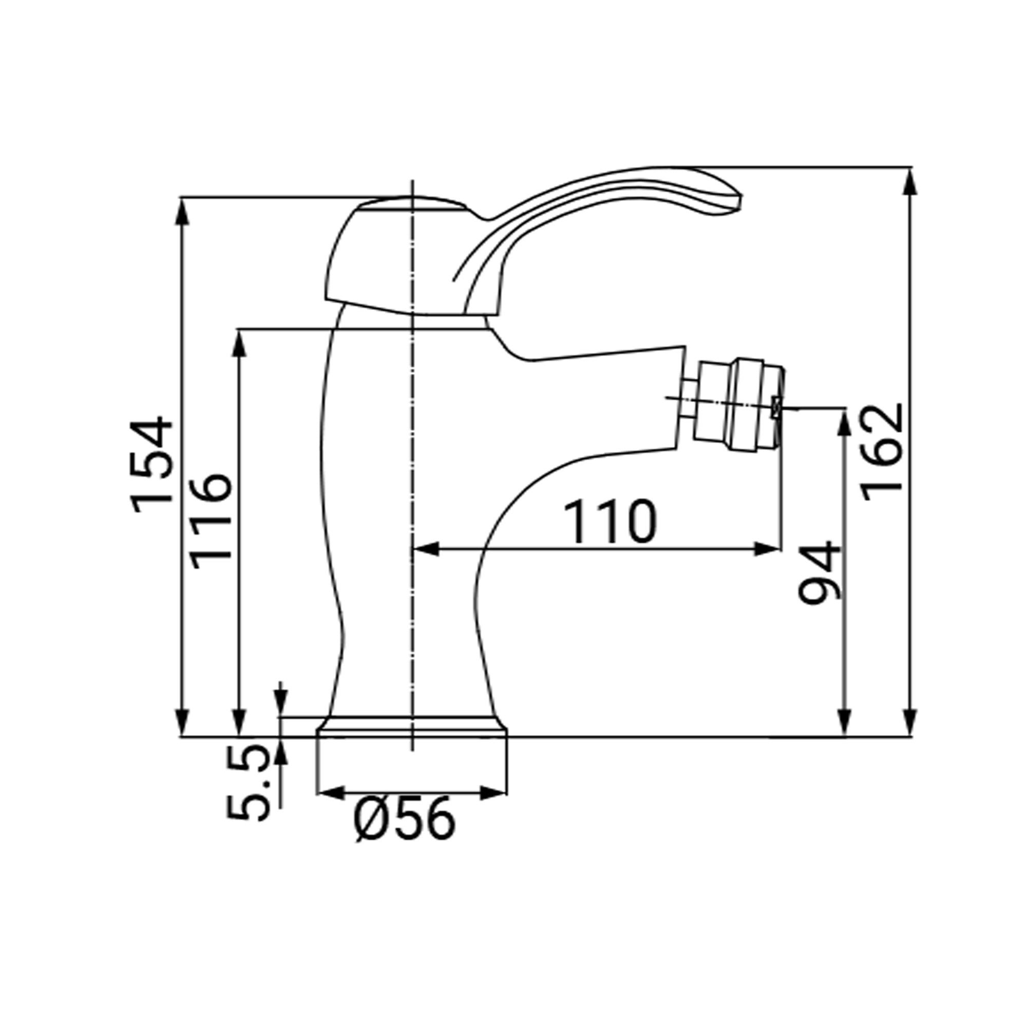 Rubinetto Bidet em Latão Antigo - Dimensões: x - 2