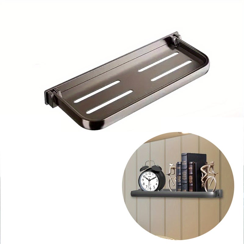 Składane pod kątem aluminiowe półki ścienne do kampera kompaktowy wspornik do przechowywania w kamperach przyczepach kempingowych metalowy organizer