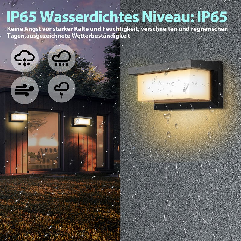 Applique Murale intérieur/Extérieur avec Détecteur de Mouvement Moderne Luminaire Murale,Éclairage Mural Etanche IP65 LED 18W blanc chaud - 4