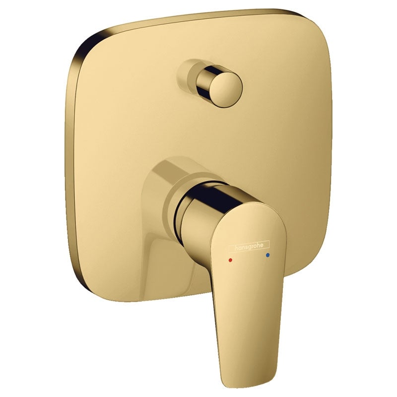Baterie cada - dus Hansgrohe, Talis E, incastrata, parte vizibila, auriu lucios
