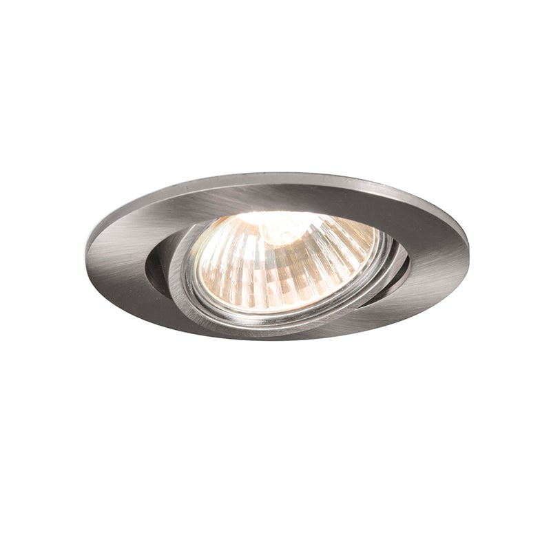 Qazqa reflektory wpuszczane - Cisco - stal, gu10, max. 10w, kompatybilny z żarówką LED, 9cm, okrągły, IP20oświetlenie wewnętrzne