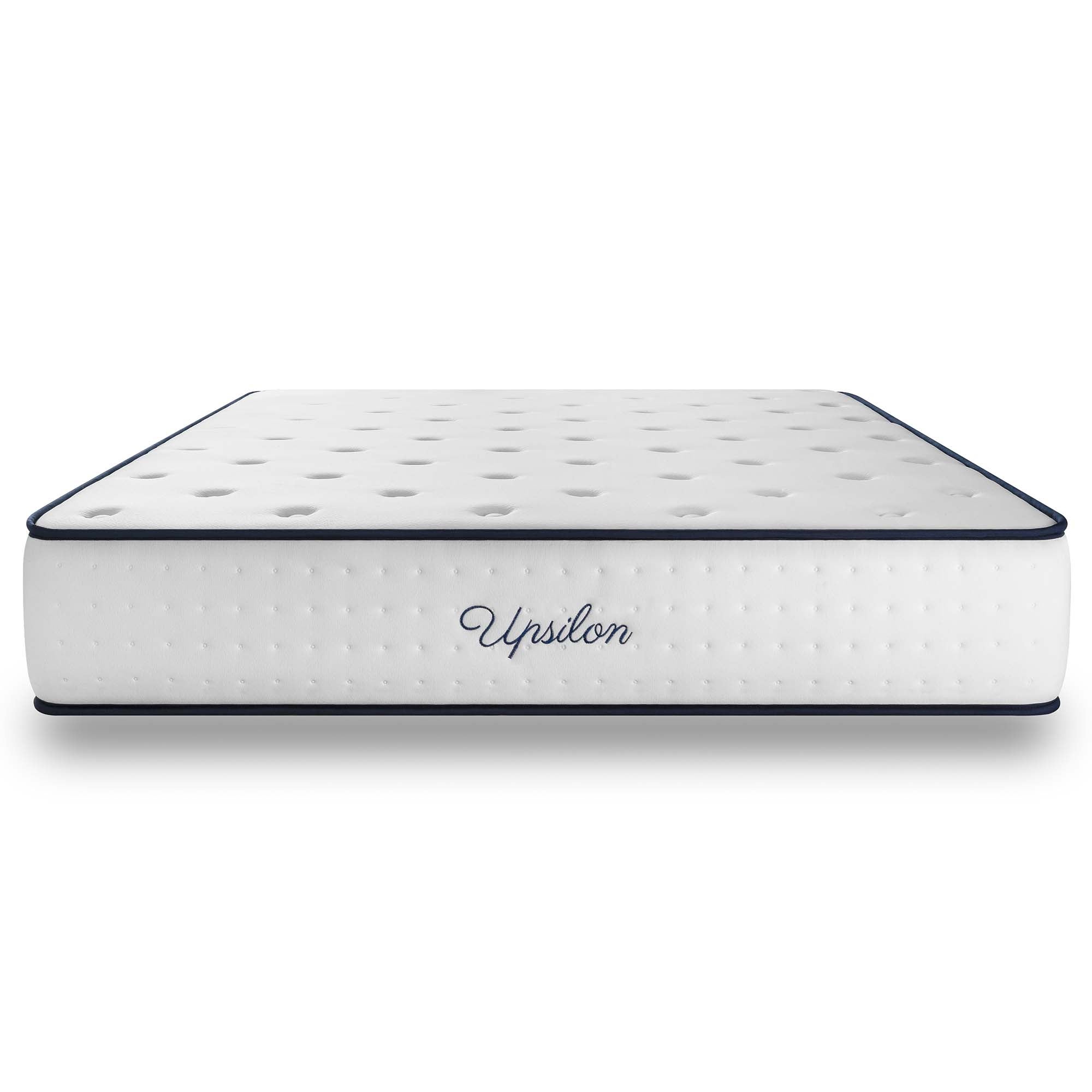 Matelas Upsilon 140x200 cm - Multicouches HR - Blue Latex - Confort Premium - Mousse à Mémoire de forme - Très épais 30 cm - 7 Zones - Reversible - 7