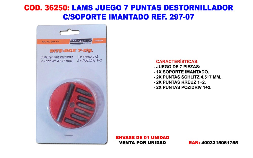 Trusa de biti Mannesmann 297-07, 7 piese