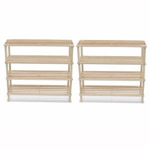 WellHome - Scarpiera Ribaltabile in Legno con 3 Scomparti in colore Bianco e Rovere 71 x 25 x 124 cm - Segre Oak