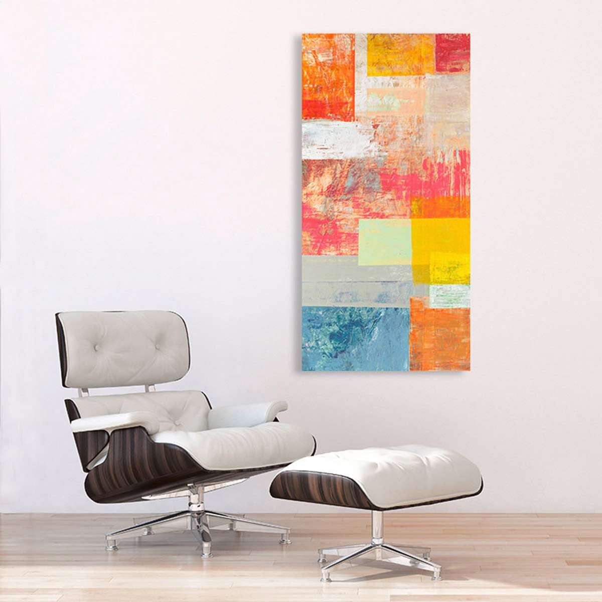 Art Print Cafe - Peinture abstraite moderne - impression sur toile - Italo Corrado - Summer Festival I - 70x140 cm - 2