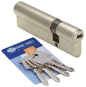 Cylindre De Serrure Profilé 30/30, Verrou De Porte, Cache Serrure, Cylindre De Serrure En Cuivre Pur, Double Cylindre De 60 Mm Avec 3 Clés, Couleur Laiton