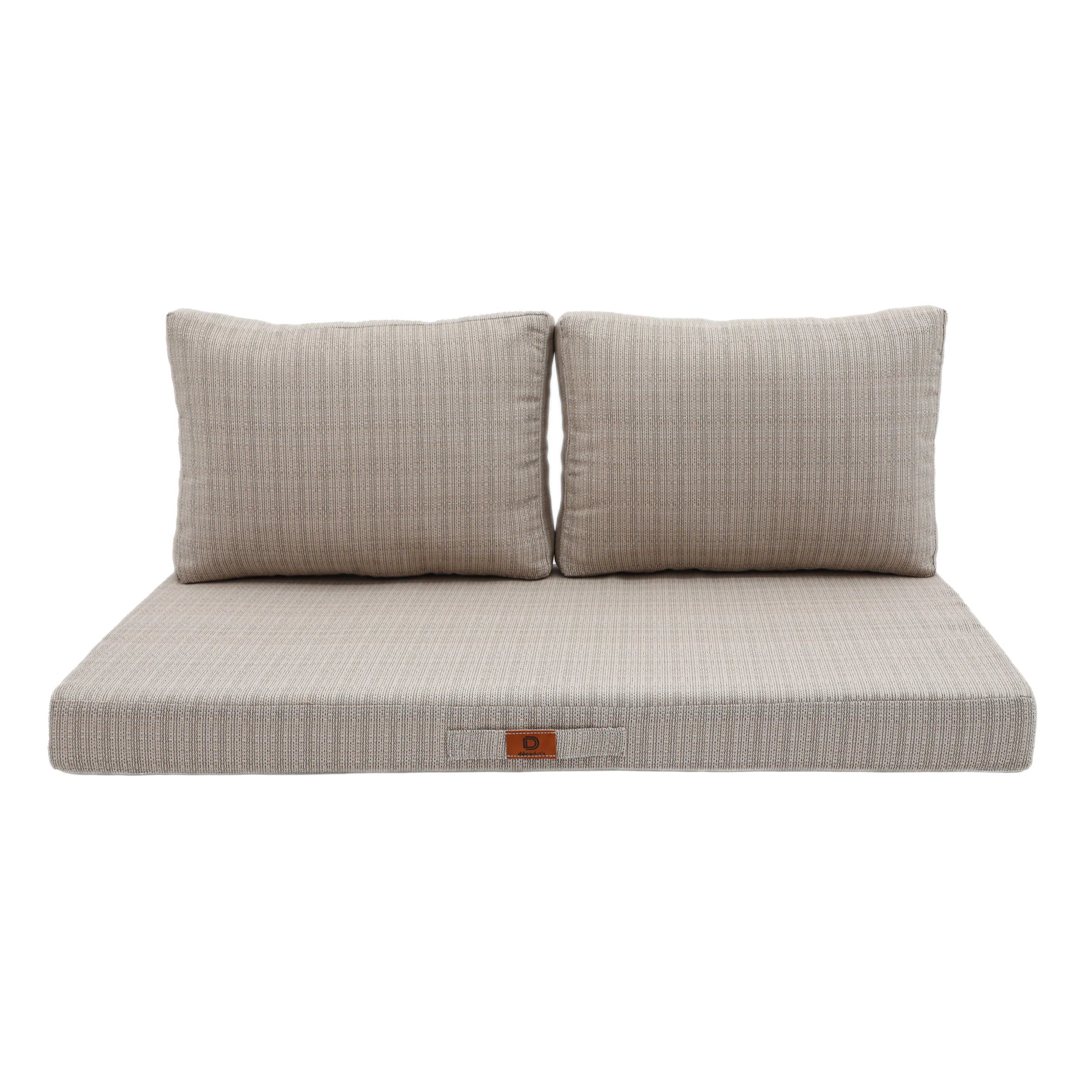 Coussins pour salon de jardin déhoussable 120x60cm - Beige Chiné - 7