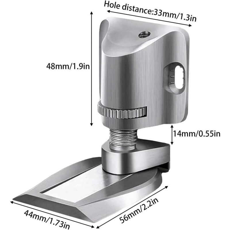 Arret de Porte avec Colle Sans Trace et Vis, Invisible Butee de Porte Magnetique, Résistant au Vent Stop Porte, Auto Adhésif Bloc Porte (Argent) - 2