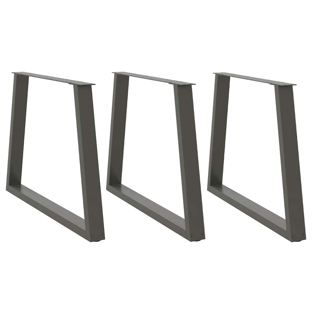 Pieds de table à manger forme de V 3 pcs | Pied de meuble 90x(72-73,3) cm acier CFW993528 - 2