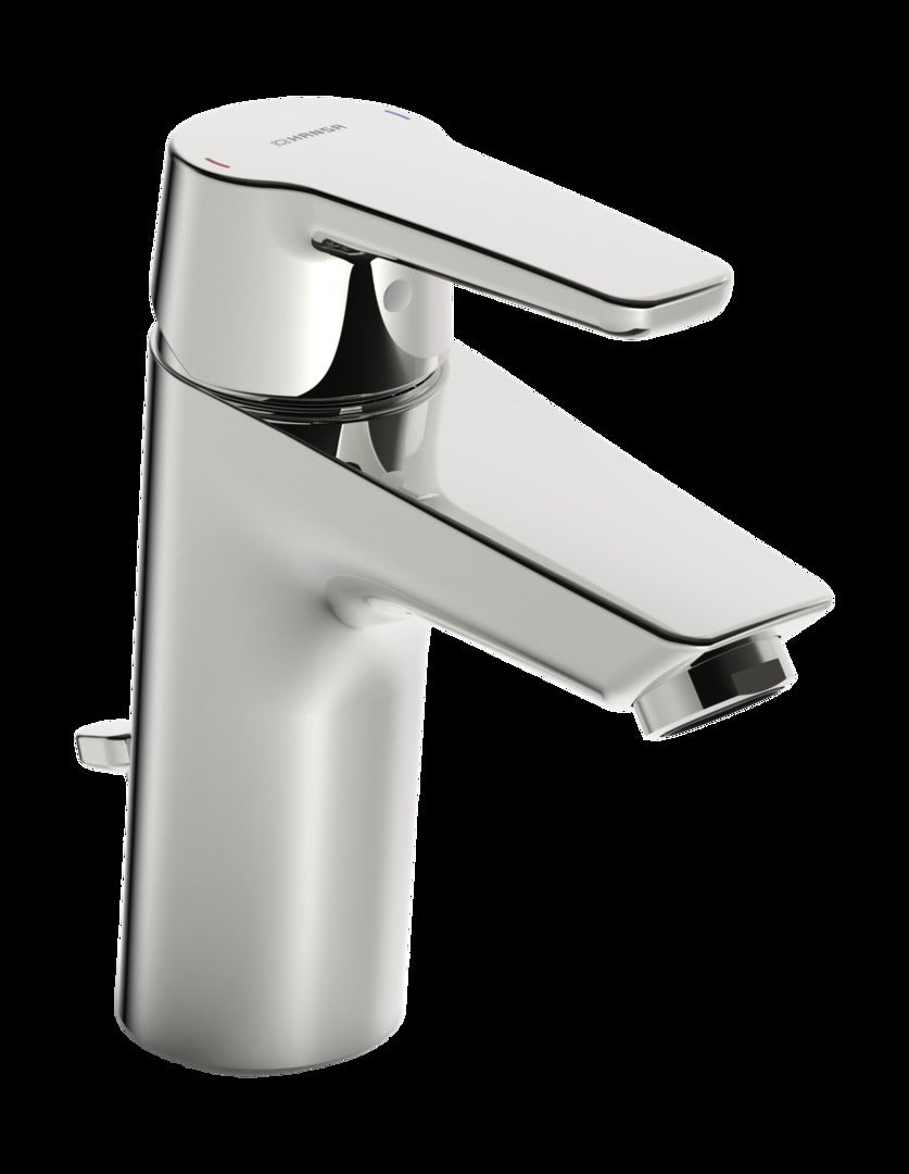 HANSA HANSAPOLO single-lever basin mixer, low pressure, with drain set, 102mm projection, 51522293, 51531193