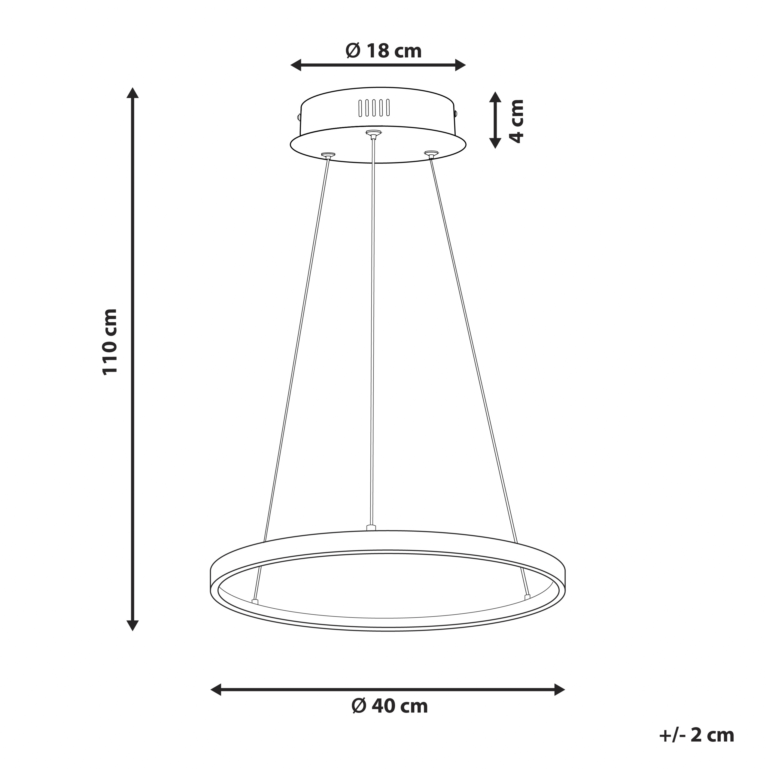 Lampadario a LED JORDAN Metallo Argento - 3