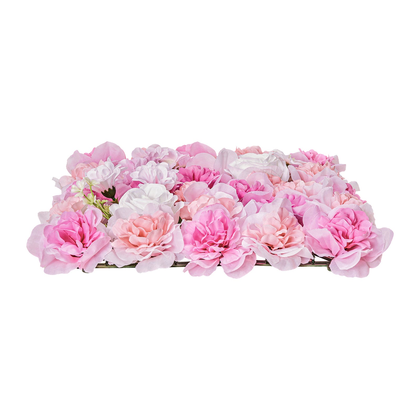 Panneau mural floral SucceBuy 3D,12 pièces 38 x 38 cm,motif floral artificiel,design sans couture,installation facile pour mariage,maison,rose - 3
