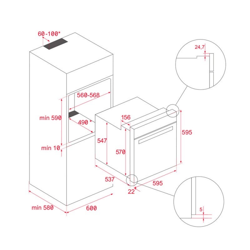 Four Teka Hlb8400 70 L 3215w A+ - 2
