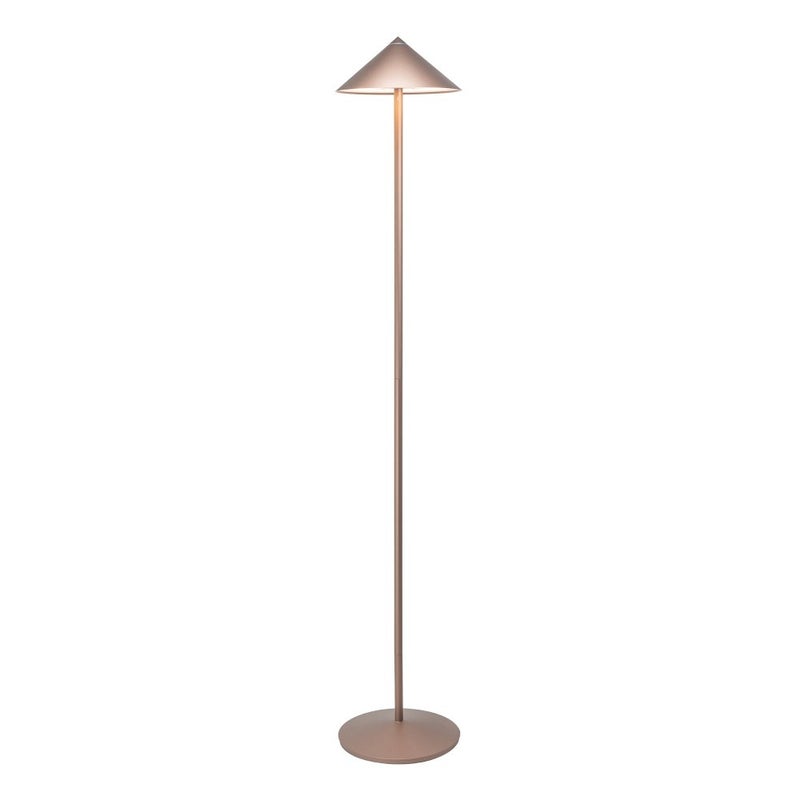 Zafferano Pina XXL lampa podłogowa LED 6 W, akumulatorowa, IP65, dotykowy ściemniacz, magnetyczna głowica, do wnętrz i na zewnątrz, brązowa