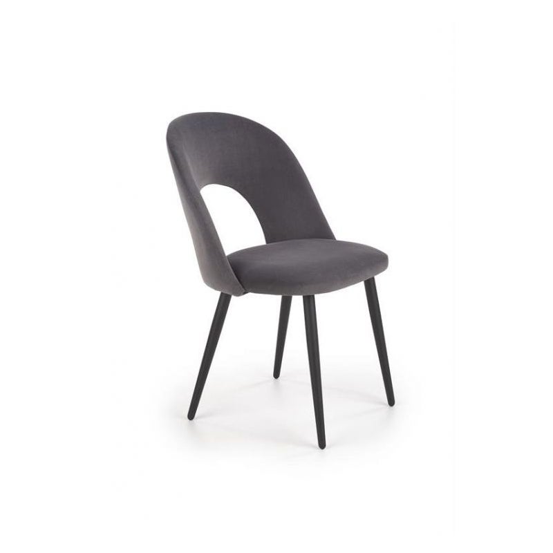 Krzesło tapicerowane K384 VELVET szare