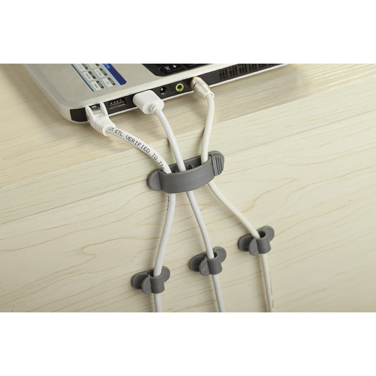 Lot de 10 fixes et range cordon ou câble (autocollants) - Zenitech - 5