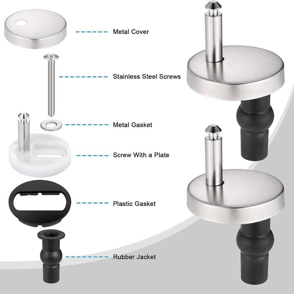 Viti per sedile WC, cerniere per sedile WC, cerniere di fissaggio per fori ciechi - 6 pezzi | Leroy Merlin