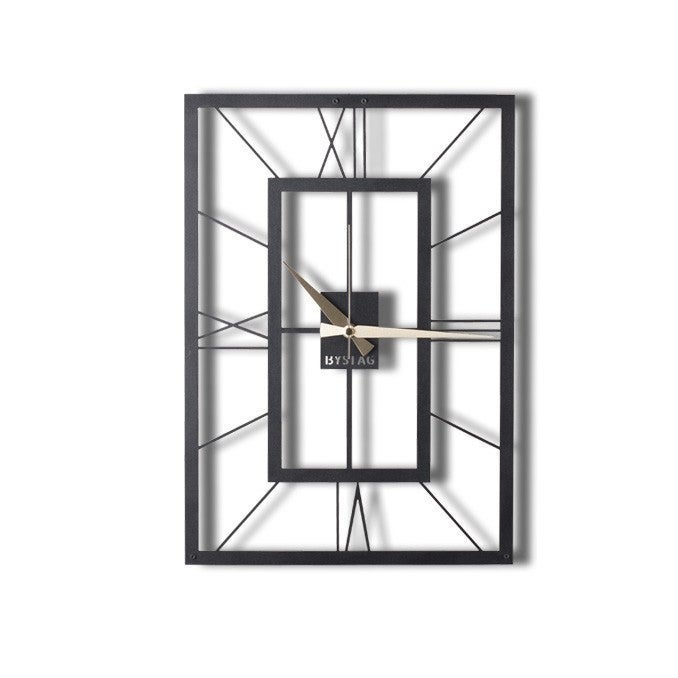 Reloj de pared metal November XL negro 70x49 cm, envío gratuito, Krosi Decor - 3