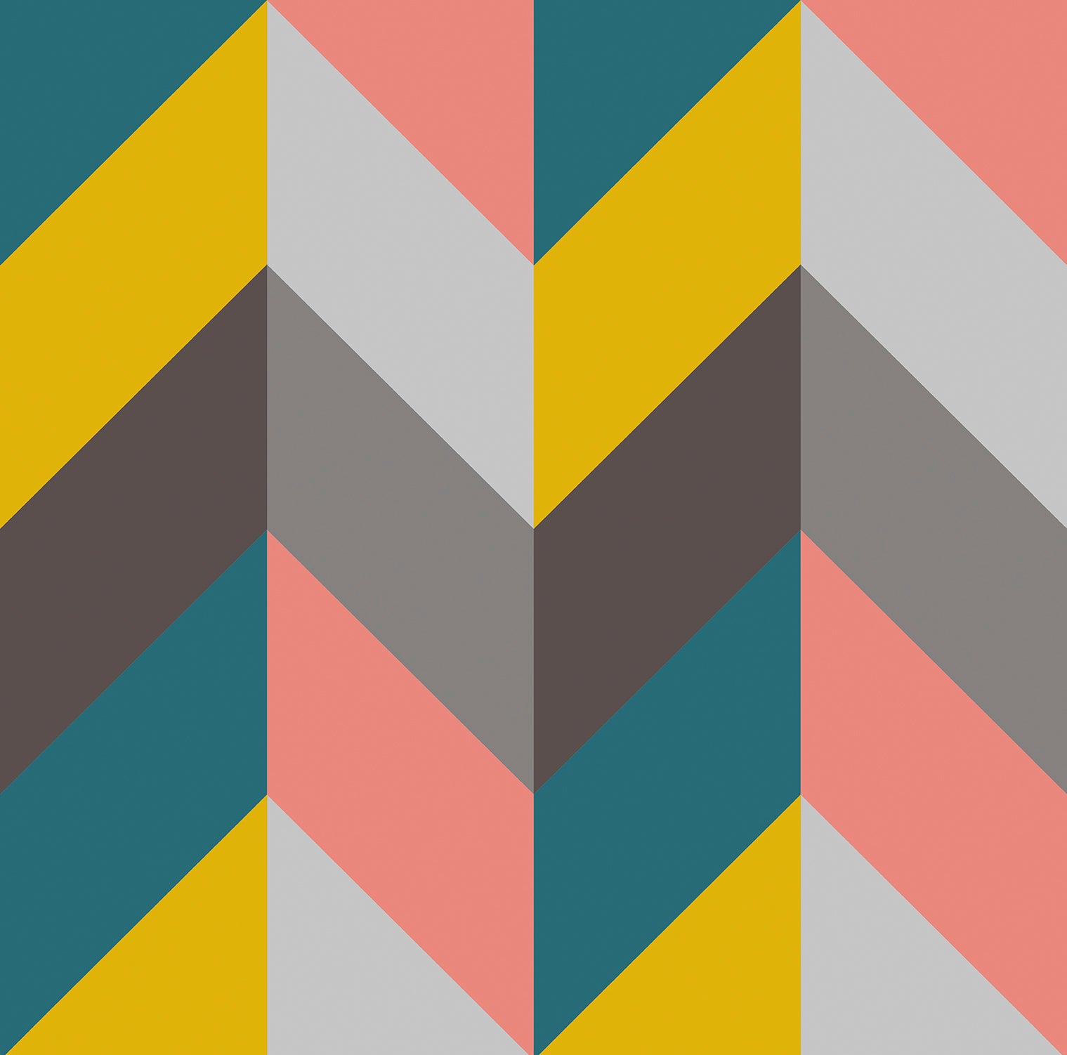 Tapeta motyw jodełki wielokolorowym - 53 cm x 10 m - WALLS4YOU