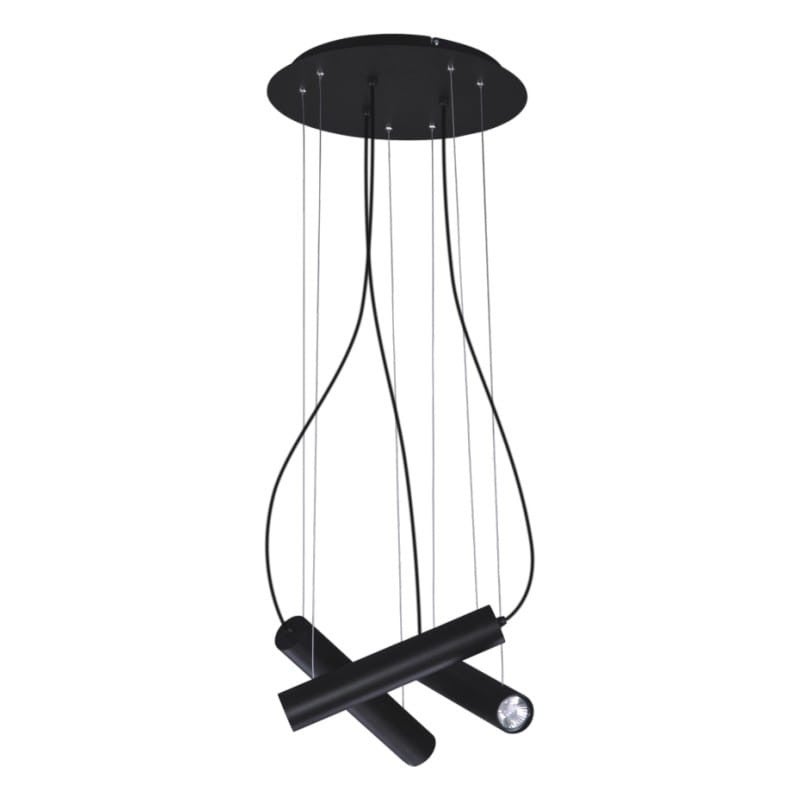 Lampa wisząca Mile czarna 3xGU10x50W nowoczesna wym: 95 x 36 x 36 cm metal Kaja